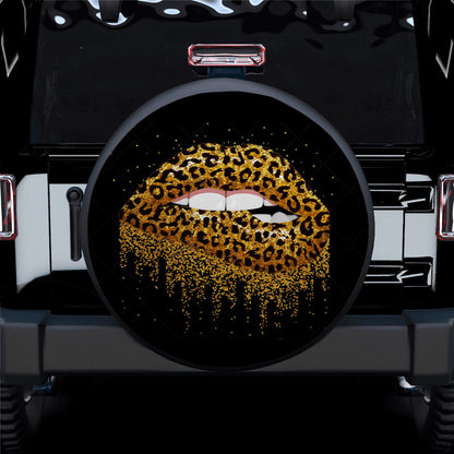 Funny Lips, Leopard Skin Car Spare Tire Cover