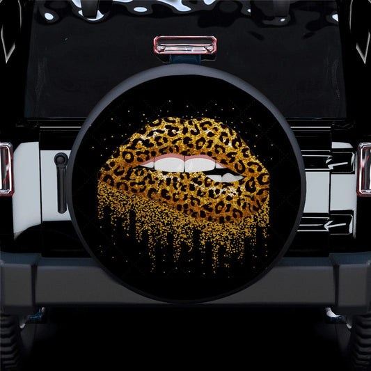Funny Lips, Leopard Skin Car Spare Tire Cover