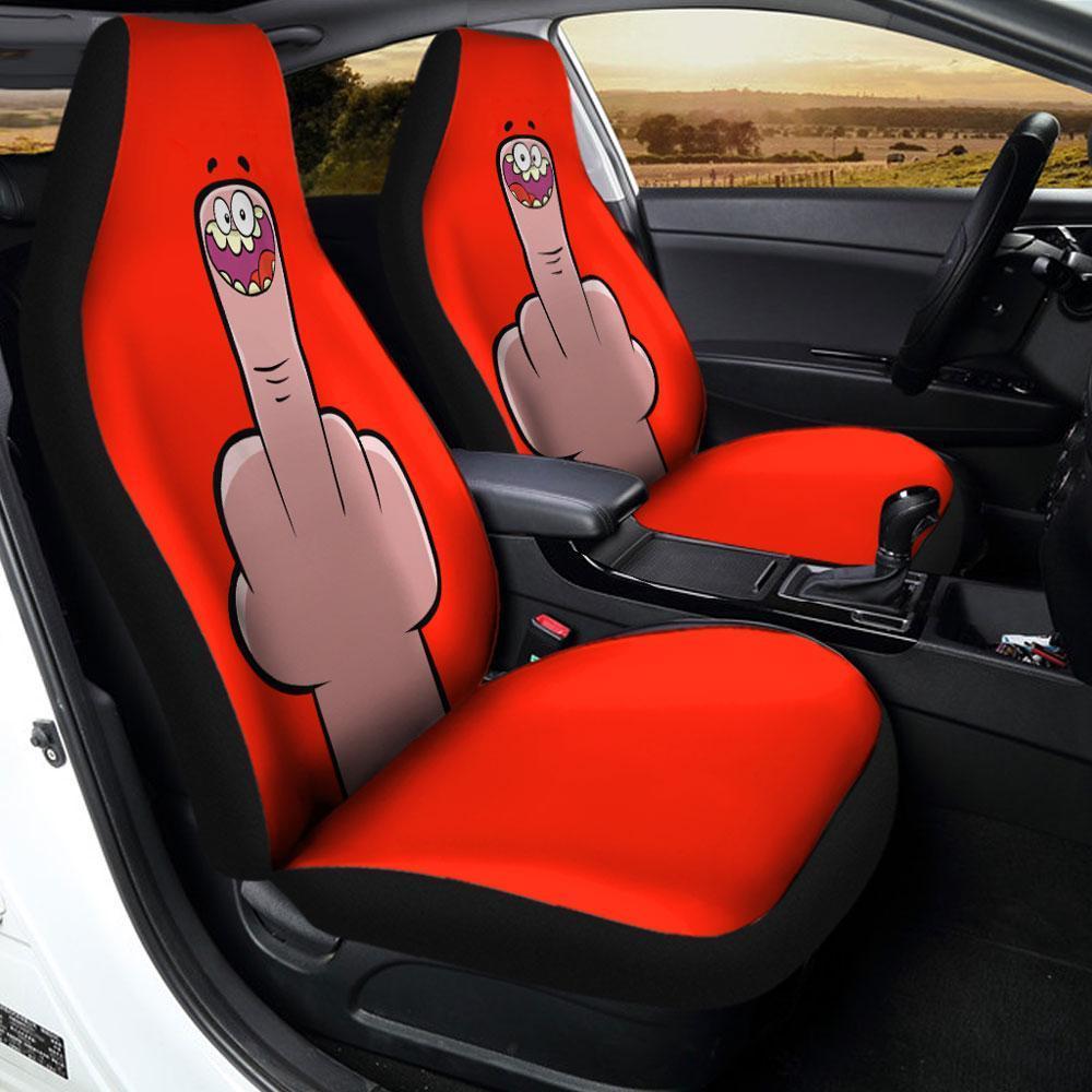 Funny Middle Finger Car Seat Covers Set Of 2