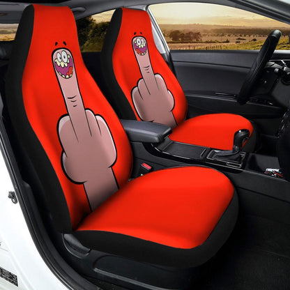 Funny Middle Finger Car Seat Covers Set Of 2