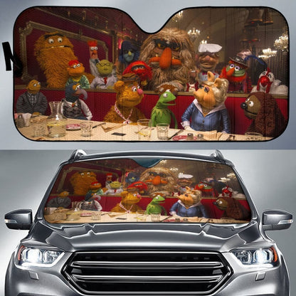 Funny Muppets In Restaurant Auto Sun Shade Nh07 Universal Fit 111204