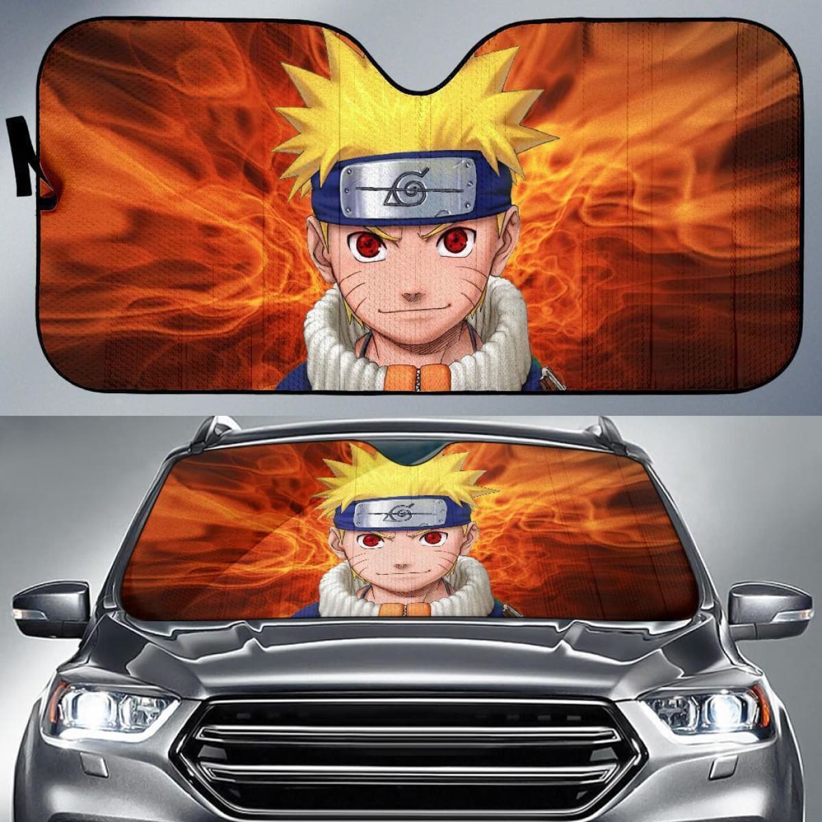 Funny Naruto Eyes Sharingan Anime Auto Sun Shade Nh06 Universal Fit 111204