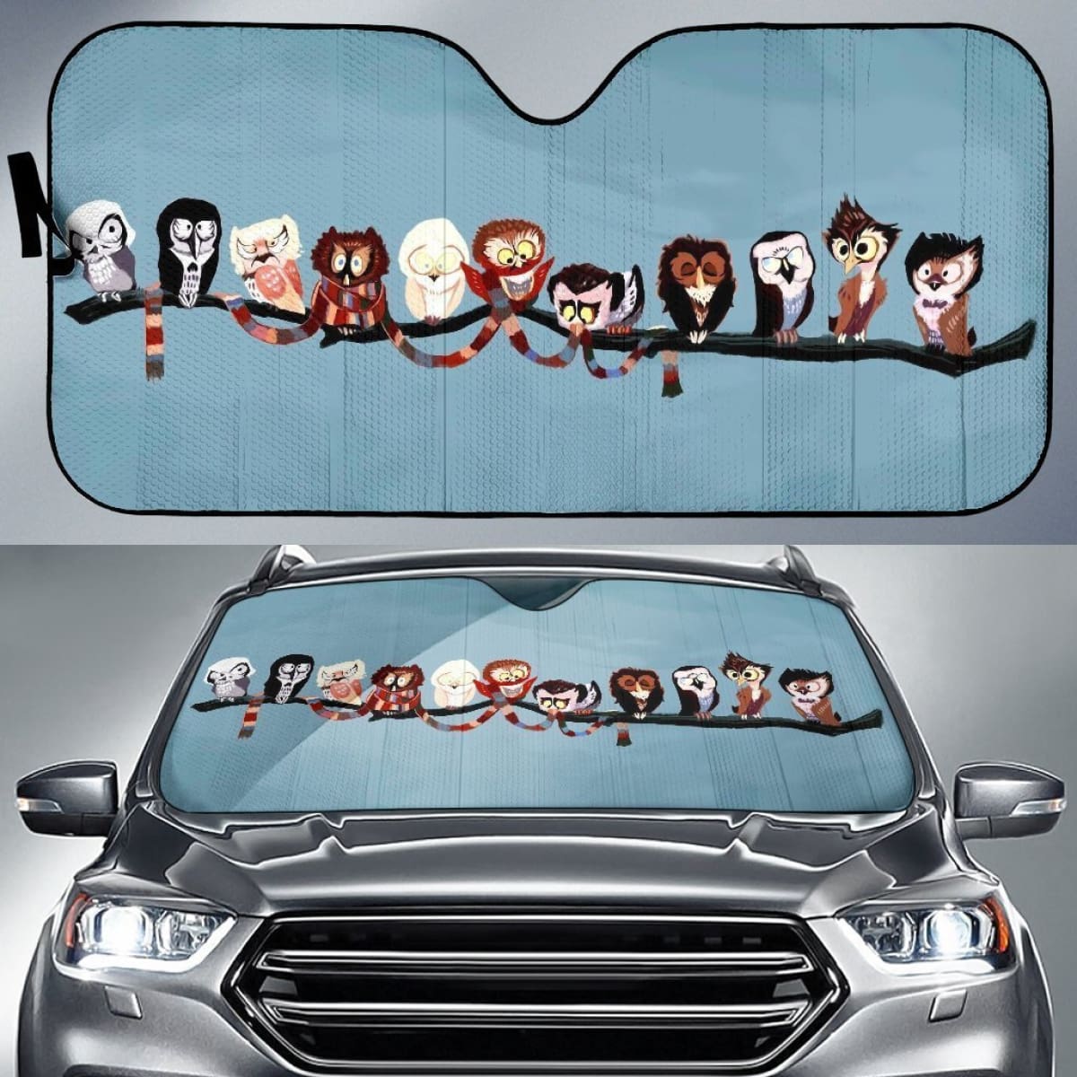Funny Owl Doctor Who Style Auto Sun Shade Mn05 Universal Fit 111204