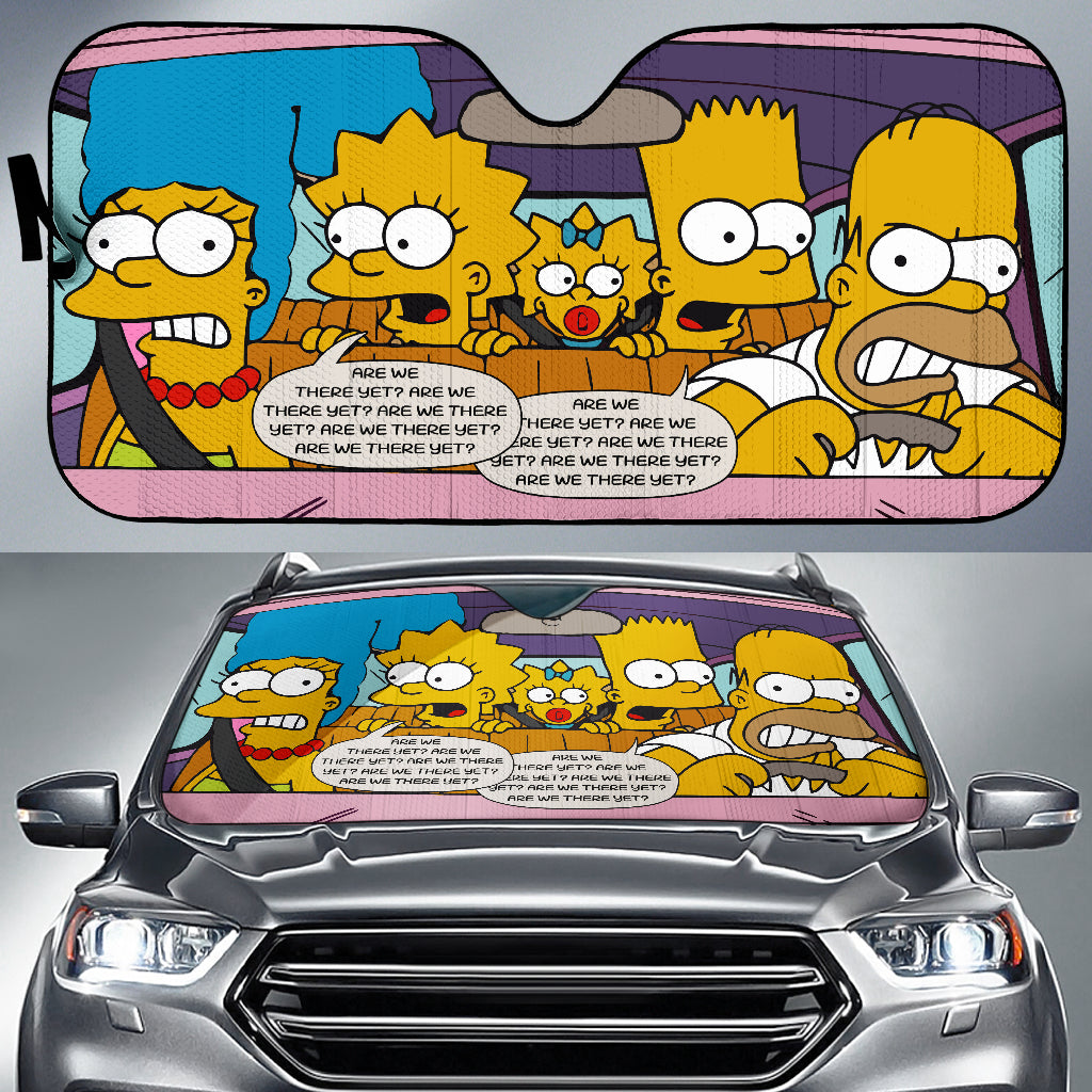 Funny Simpsons Family Driving Car Auto Sunshades