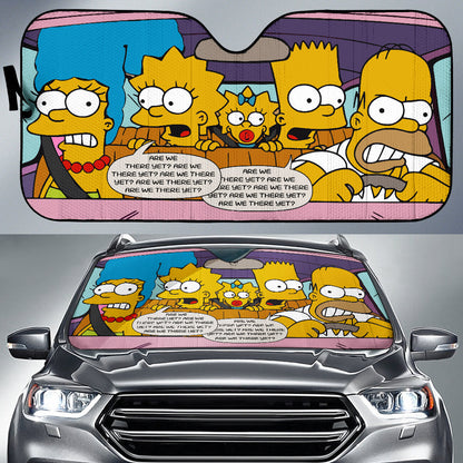Funny Simpsons Family Driving Car Auto Sunshades