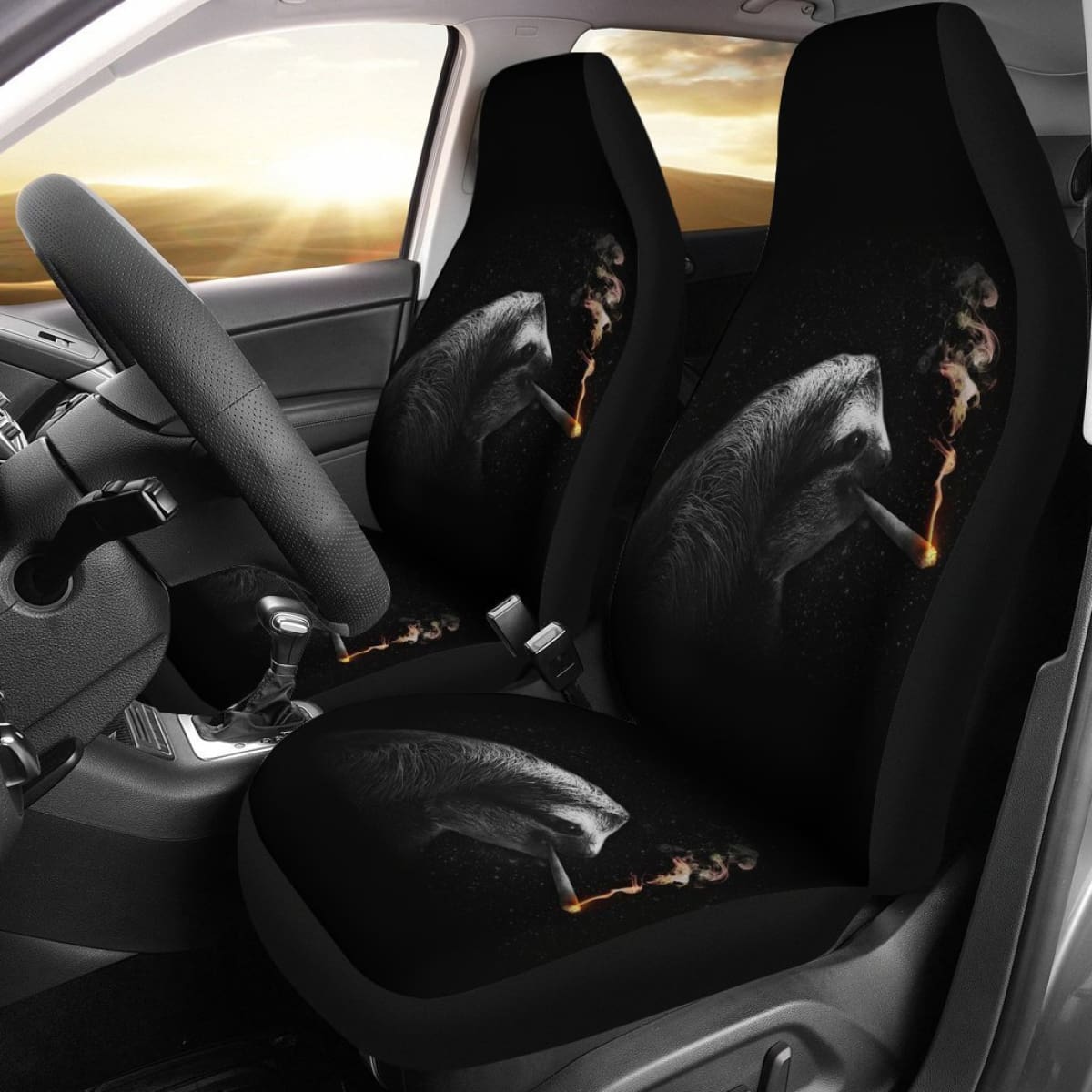 Funny Sloth Smoking Zootopia Car Seat Covers Lt04 Universal Fit 225721