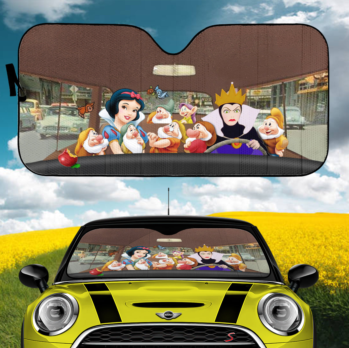 Funny Snow White Driving Car Auto Sunshades