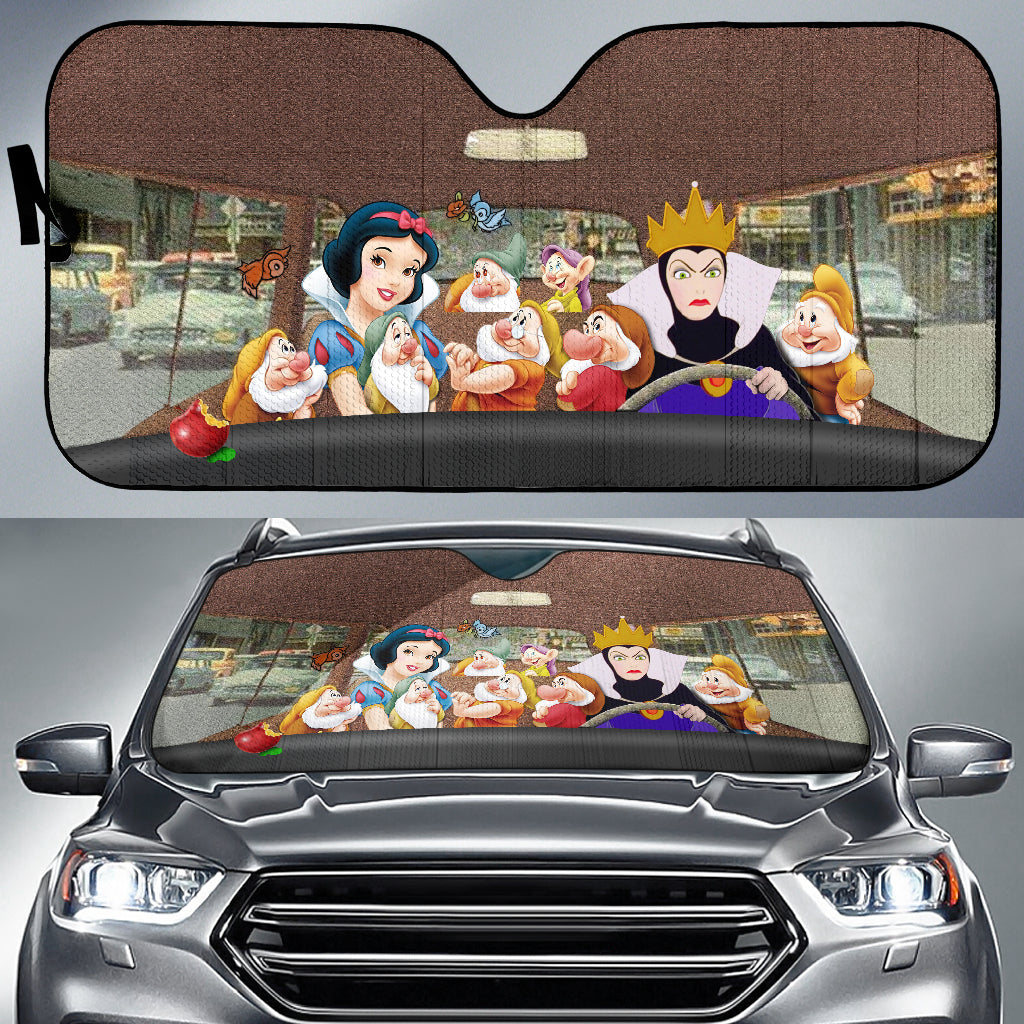 Funny Snow White Driving Car Auto Sunshades
