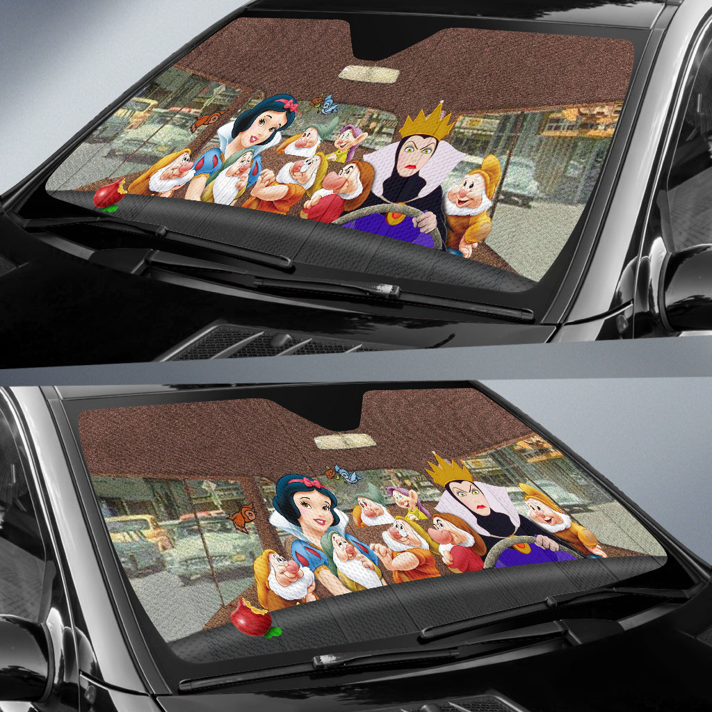 Funny Snow White Driving Car Auto Sunshades
