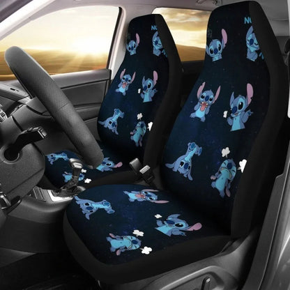 Funny Stitch Emotion Car Seat Covers Universal Fit - PersonalizedFury