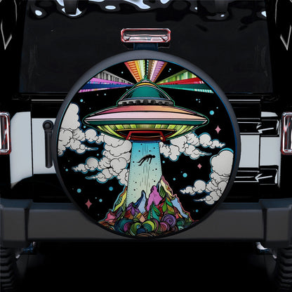 Funny UFO Art Jeep Car Spare Tire Cover
