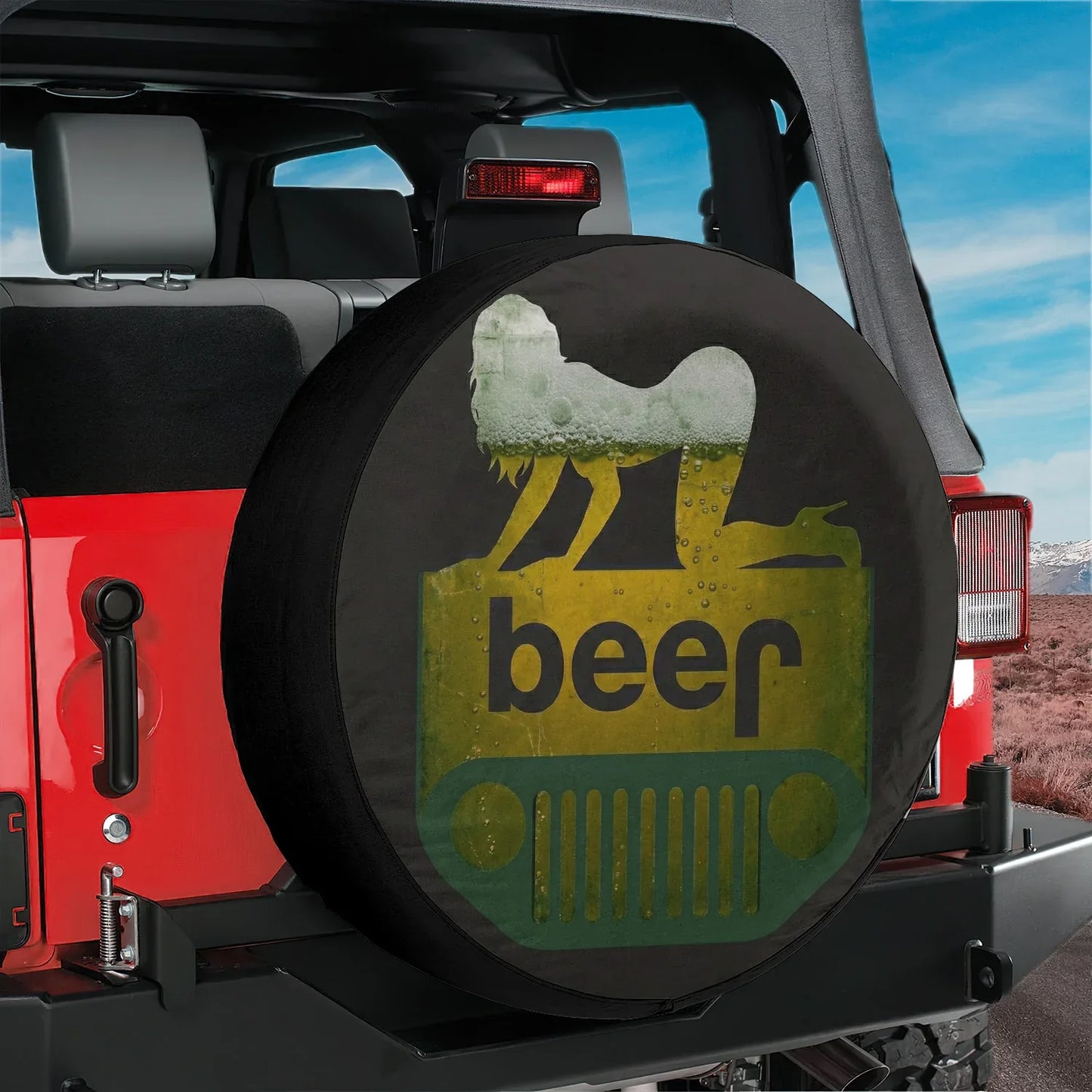 Funny Jeep Beer Square Tire Cover – Sexy Girl Accessories -PersonalizedFury - PersonalizedFury