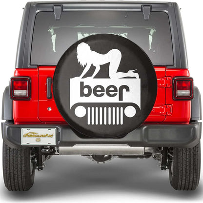 Funny Jeep Beer Square Tire Cover – Sexy Girl Jeep Accessories - PersonalizedFury