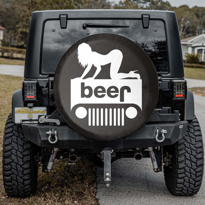 Funny Jeep Beer Square Tire Cover – Sexy Girl Jeep Accessories - PersonalizedFury