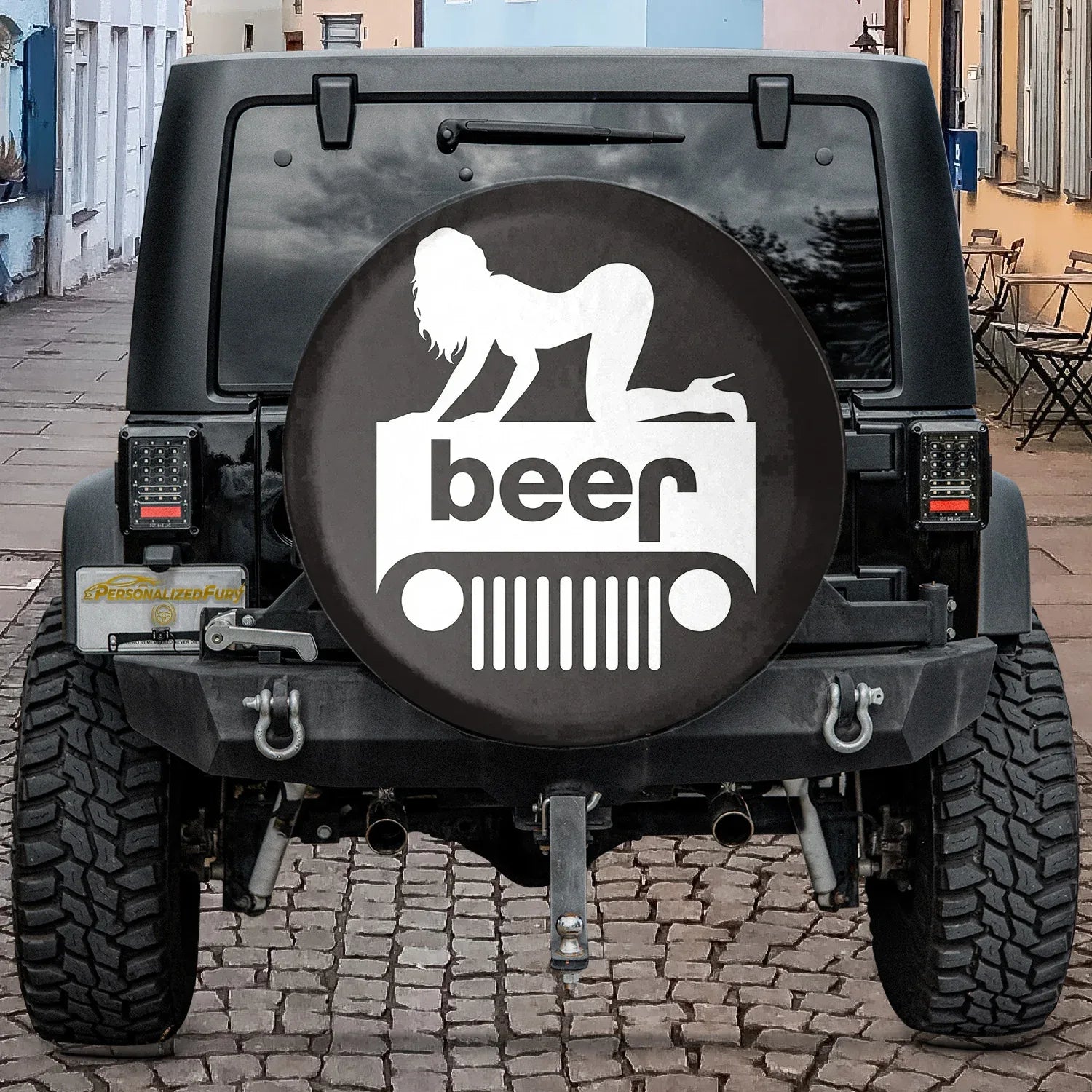 Funny Jeep Beer Square Tire Cover – Sexy Girl Jeep Accessories - PersonalizedFury