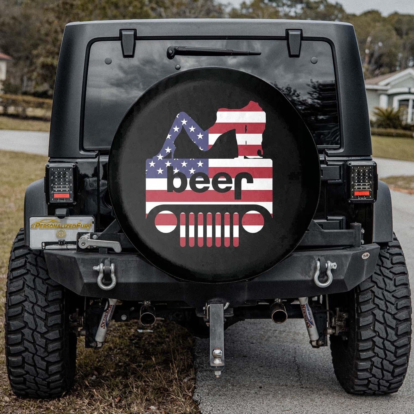 Funny Jeep Beer Square Tire Cover – Sexy Girl Jeep Usa Flag Accessories - PersonalizedFury