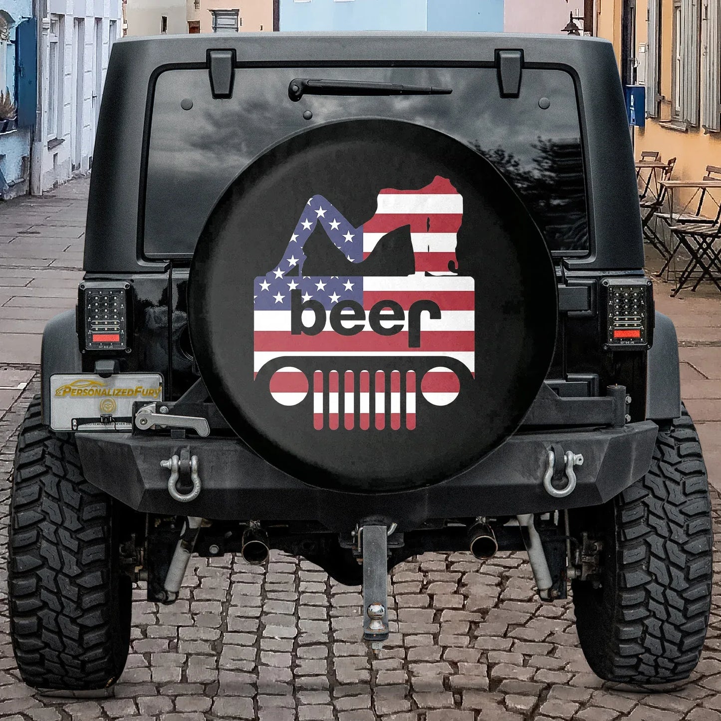 Funny Jeep Beer Square Tire Cover – Sexy Girl Jeep Usa Flag Accessories - PersonalizedFury
