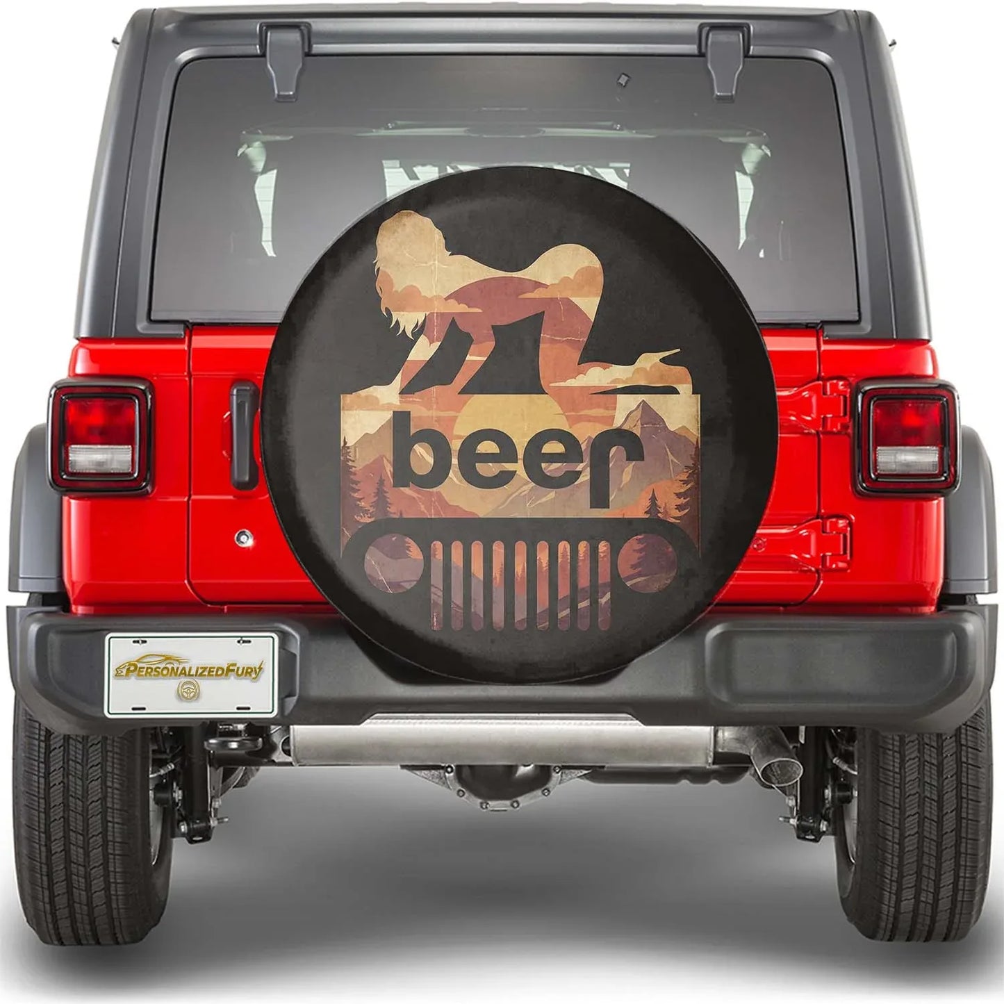 Funny Jeep Beer Square Tire Cover – Sexy Girl Sunset Jeep Accessories - PersonalizedFury