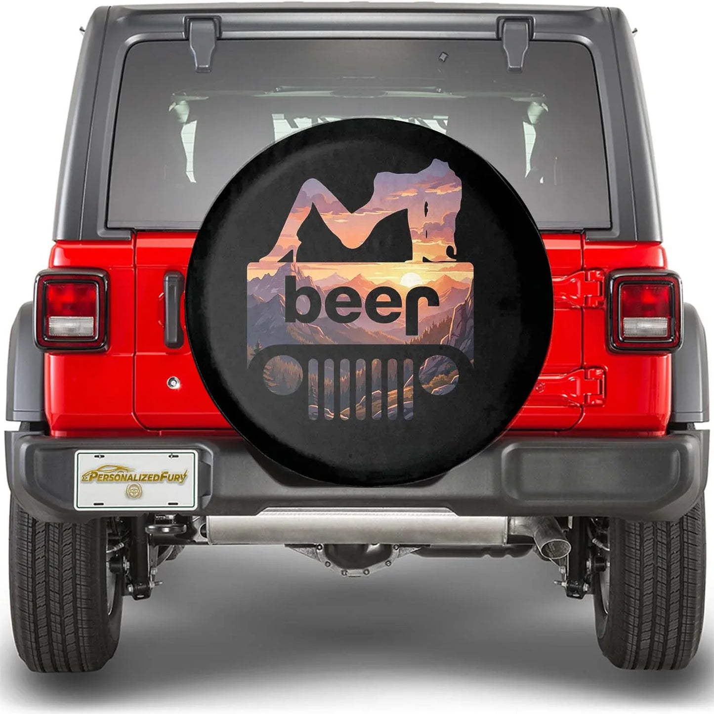 Funny Jeep Beer Square Tire Cover – Sexy Girl Sunset Jeep Accessories - PersonalizedFury