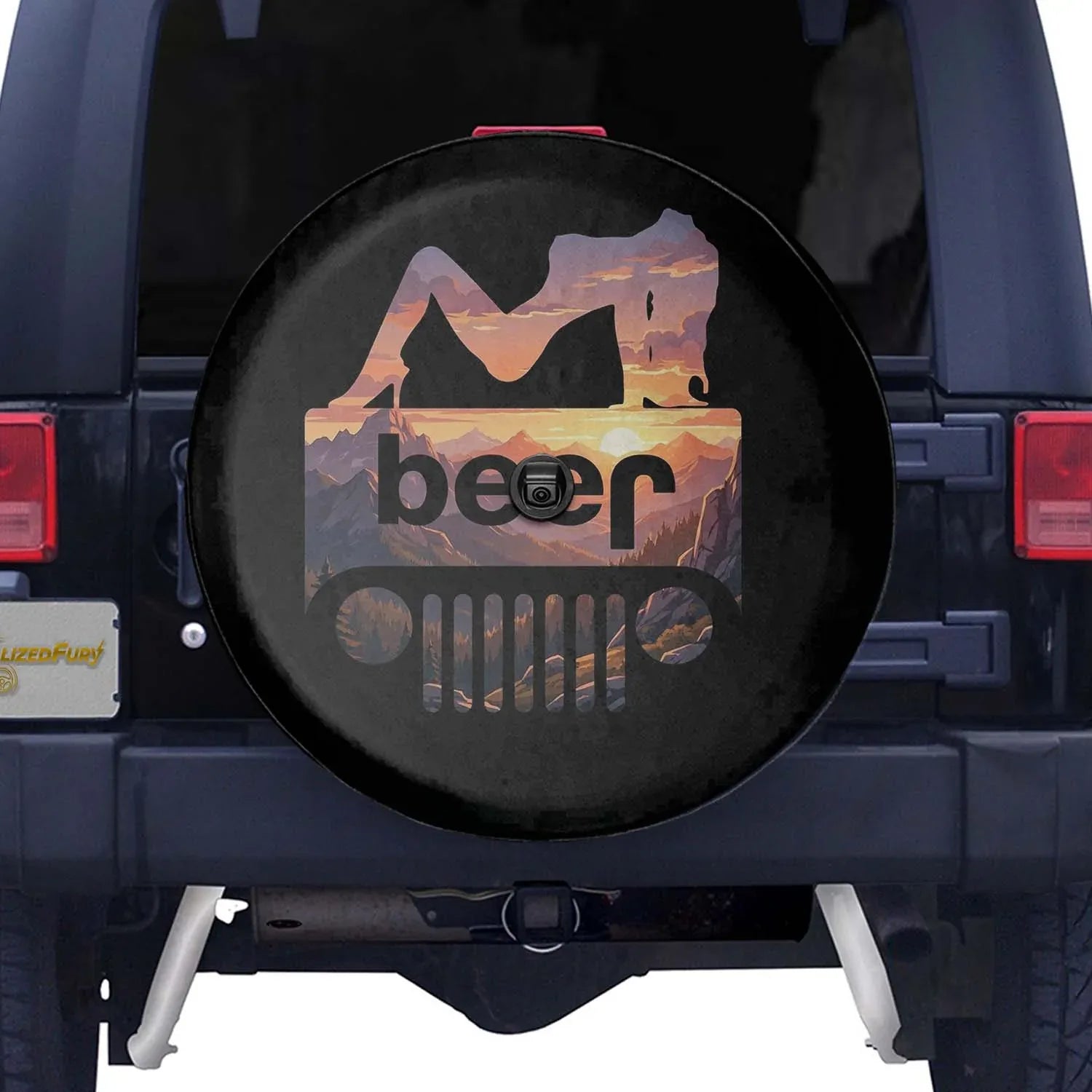 Funny Jeep Beer Square Tire Cover – Sexy Girl Sunset Jeep Accessories - PersonalizedFury