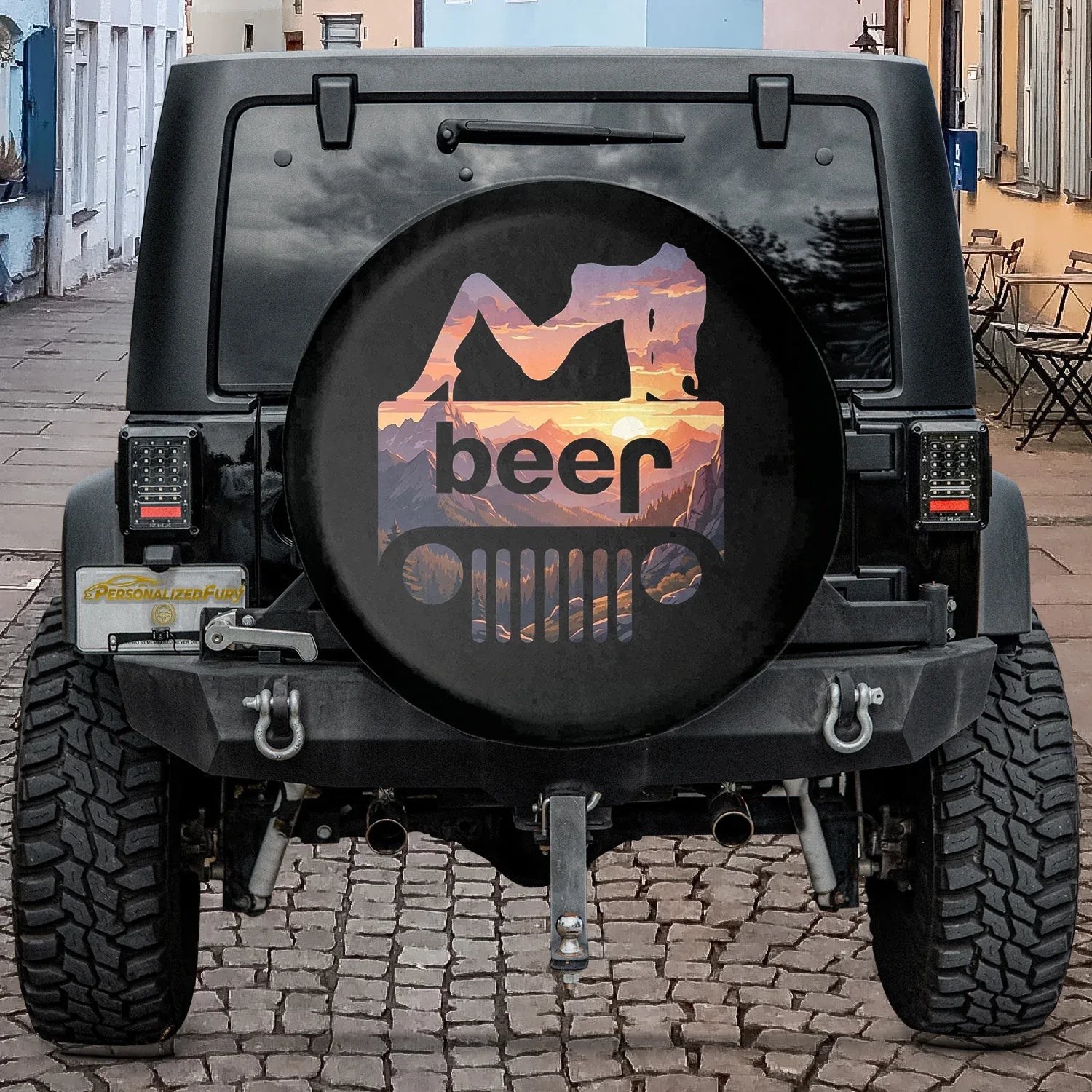 Funny Jeep Beer Square Tire Cover – Sexy Girl Sunset Jeep Accessories - PersonalizedFury