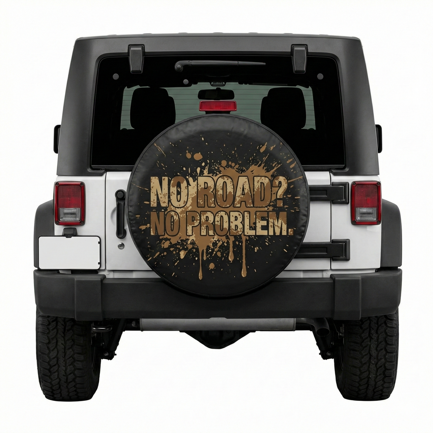 Funny Jeep Spare Tire Covers - No Road? No Problem