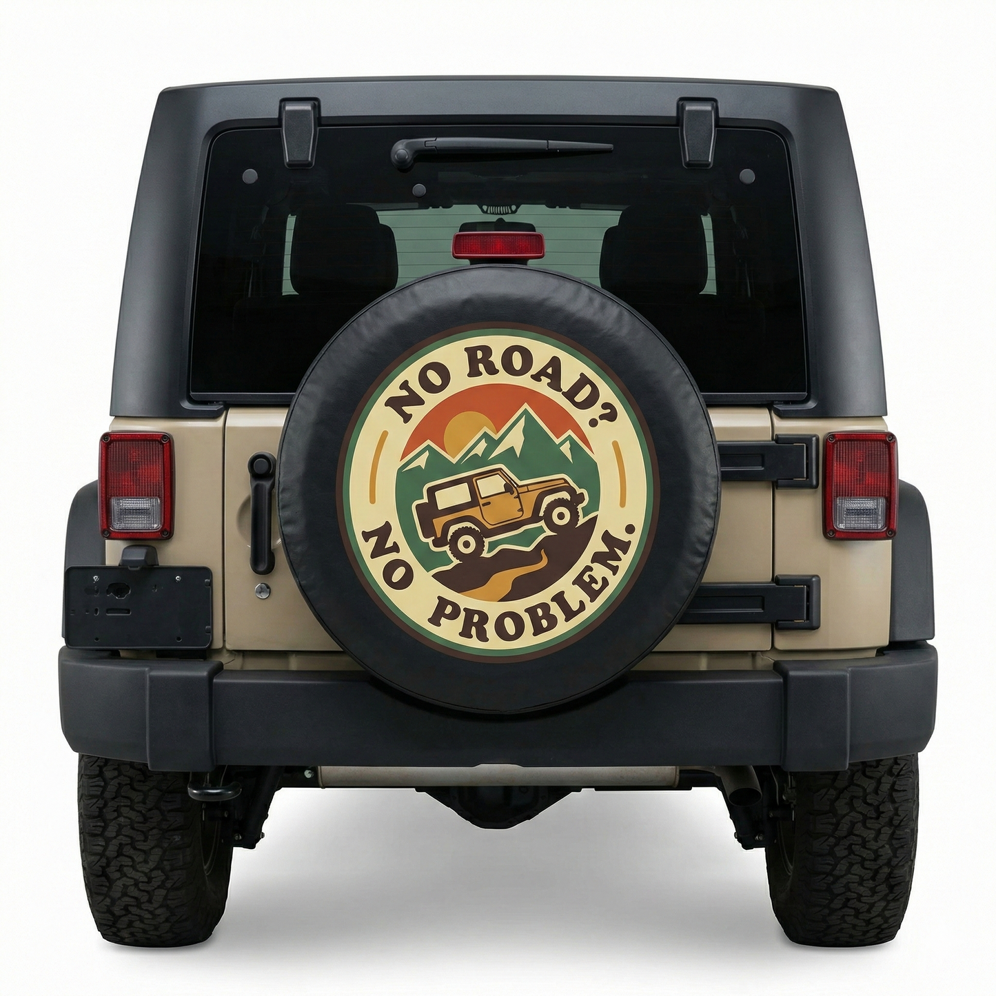 Funny Jeep Spare Tire Covers - No Road? No Problem