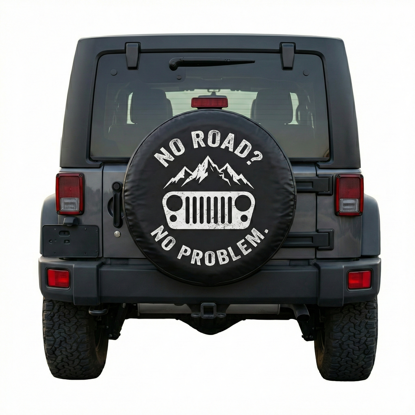 Funny Jeep Spare Tire Covers - No Road? No Problem