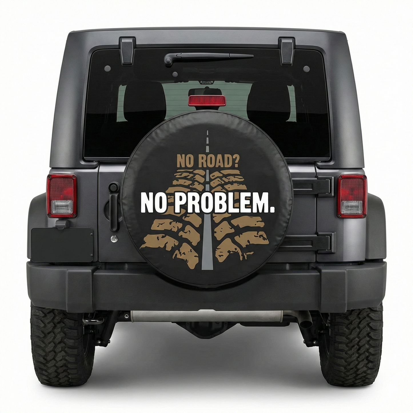 Funny Jeep Spare Tire Covers - No Road? No Problem