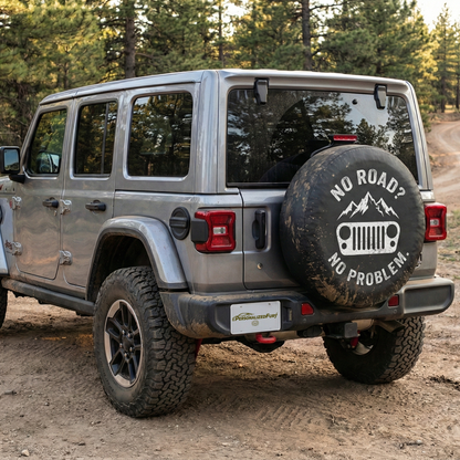 Funny Jeep Spare Tire Covers - No Road? No Problem
