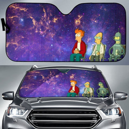 Futurama Out Space Cartoon Auto Sun Shade Nh07 Universal Fit 111204