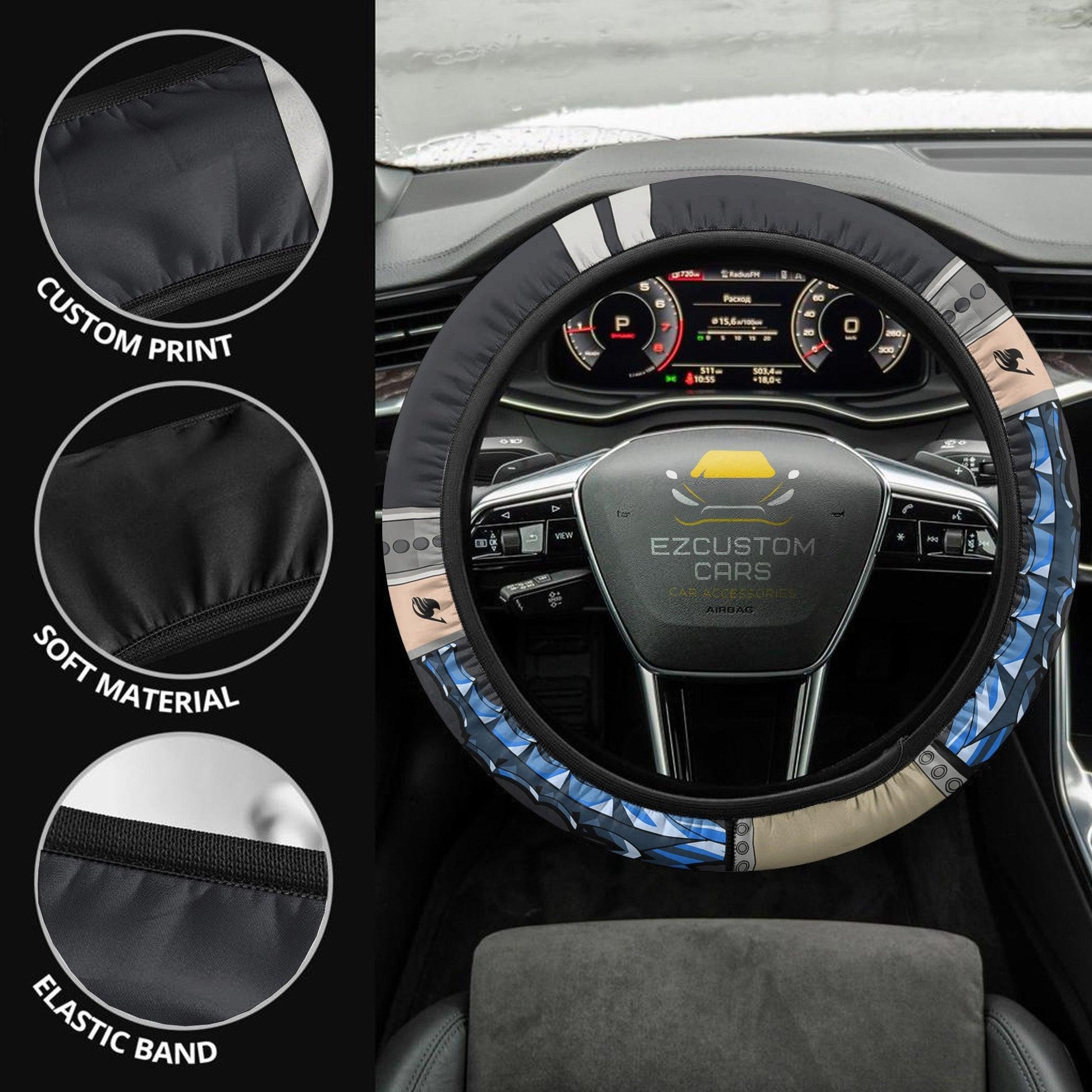 Gajeel Redfox Fairy Tail Anime Steering Wheel Cover