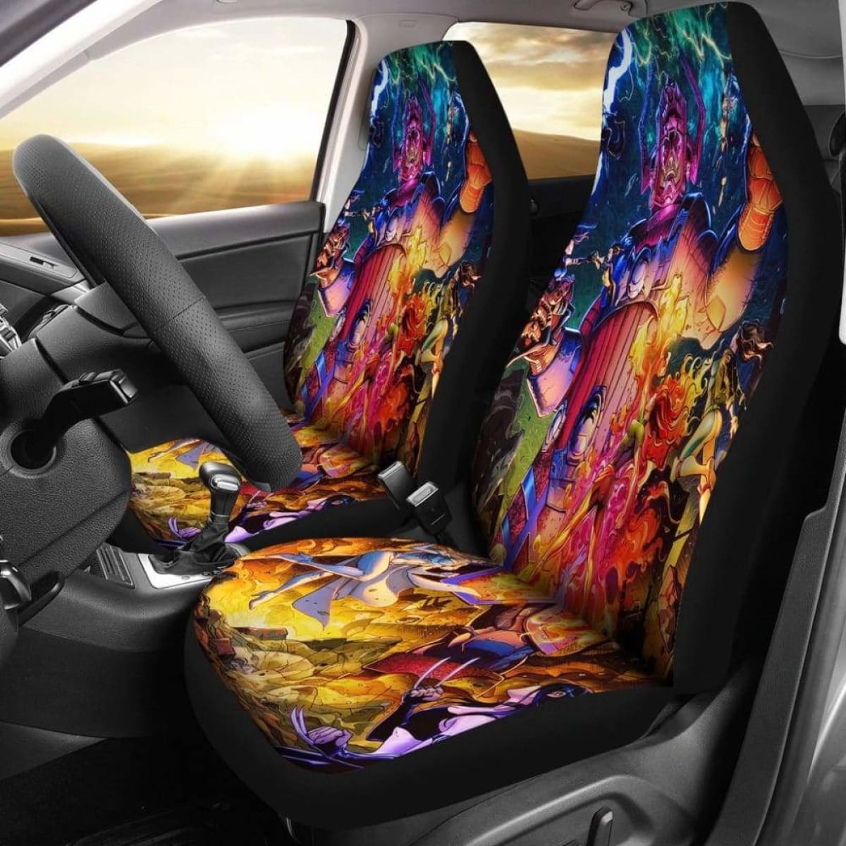 Galactus Vs Heroes Seat Covers 101719 Universal Fit