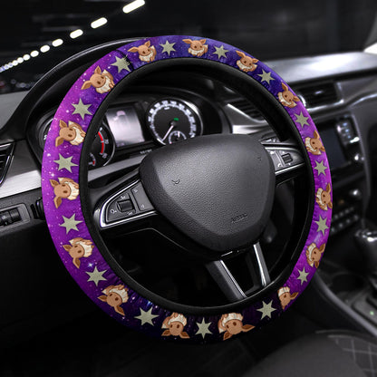 Galaxy Eevee Evolution Car Steering Wheel Cover
