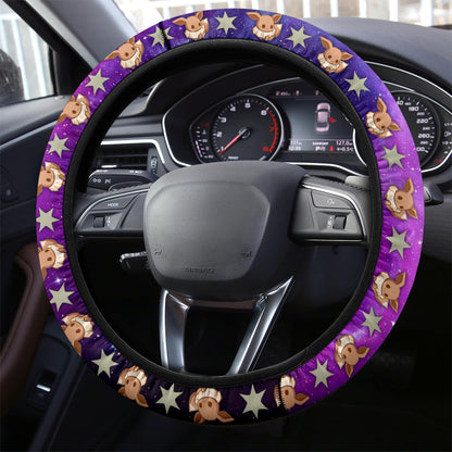 Galaxy Eevee Evolution Car Steering Wheel Cover