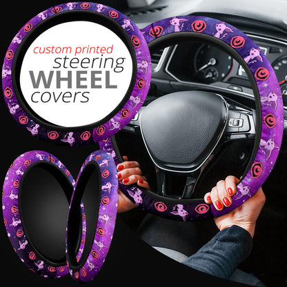 Galaxy Espeon Eevee Evolution Car Steering Wheel Cover