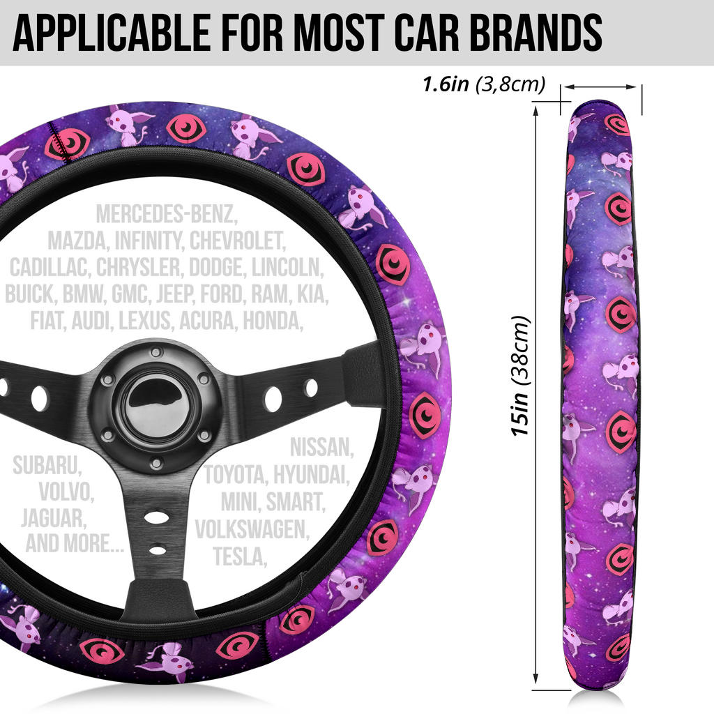 Galaxy Espeon Eevee Evolution Car Steering Wheel Cover