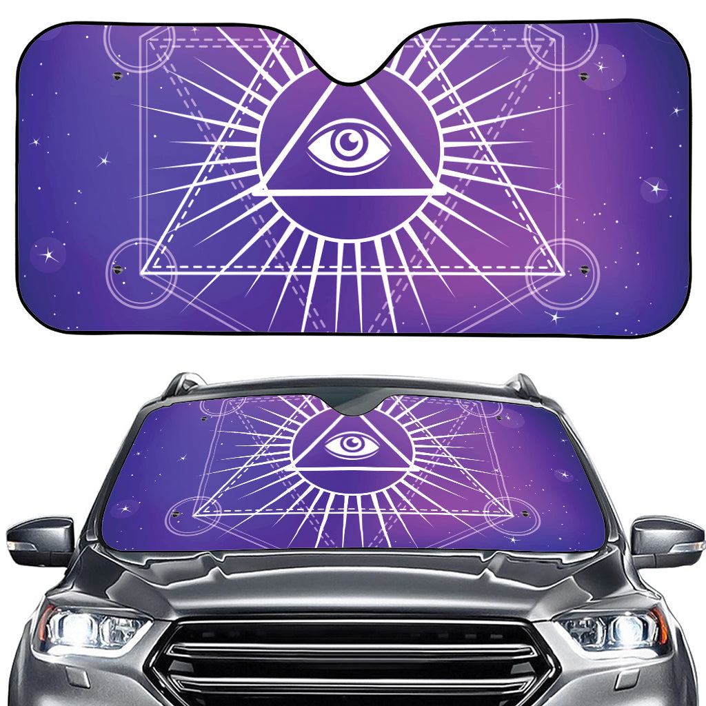Galaxy Eye of Providence Print Car Windshield Sun Shade