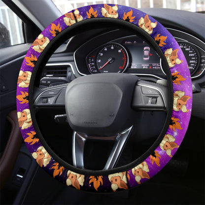 Galaxy Flareon Eevee Evolution Car Steering Wheel Cover