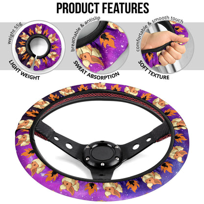 Galaxy Flareon Eevee Evolution Car Steering Wheel Cover