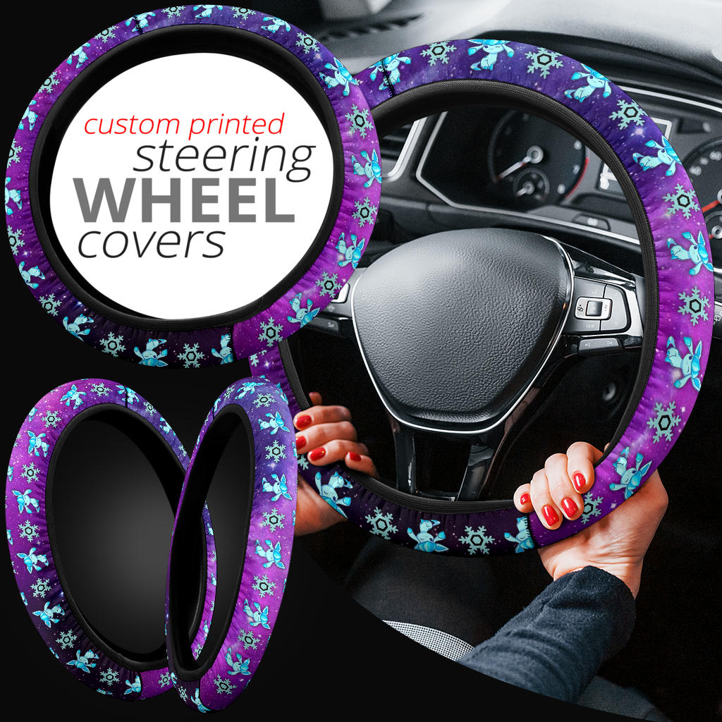 Galaxy Glaceon Eevee Evolution Car Steering Wheel Cover