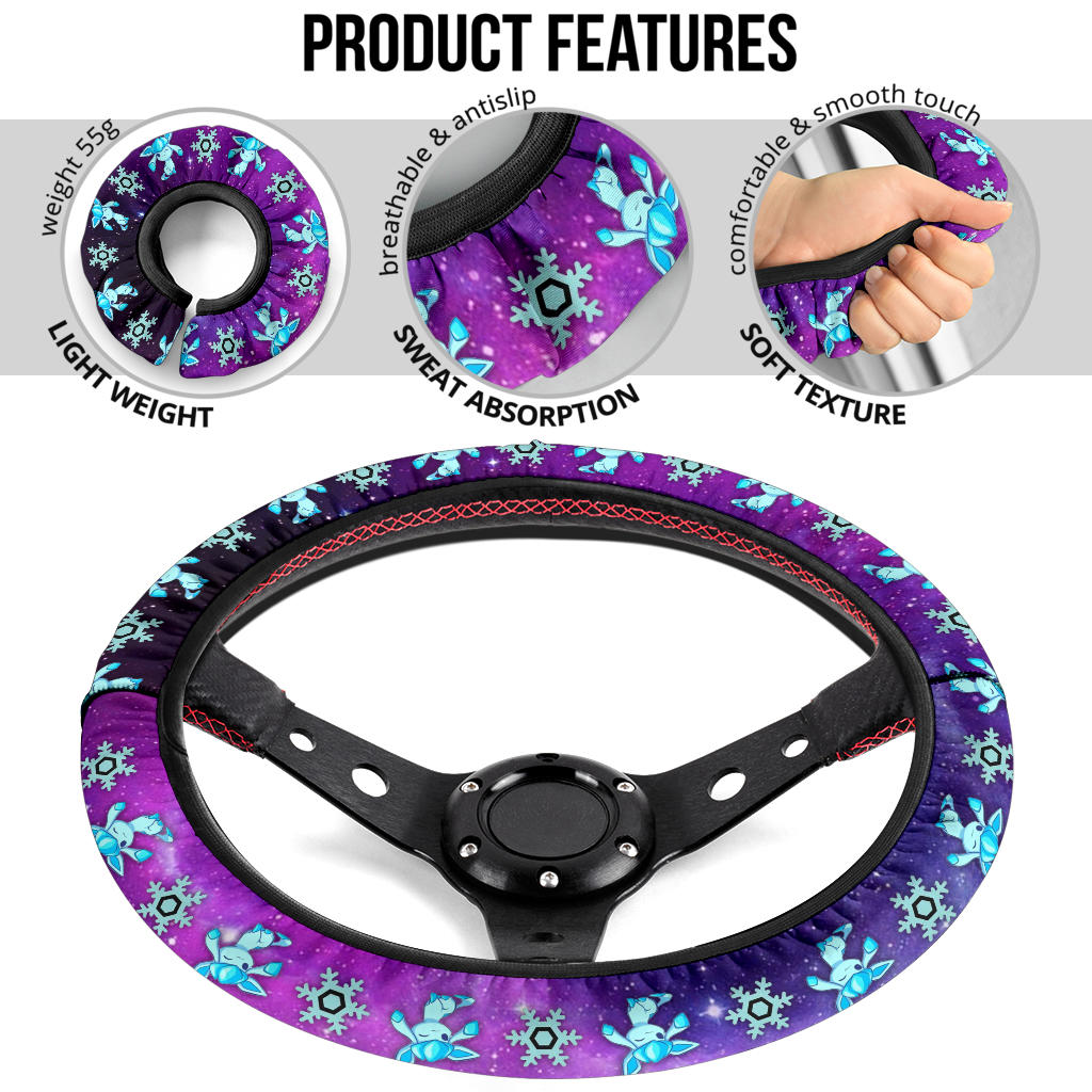 Galaxy Glaceon Eevee Evolution Car Steering Wheel Cover
