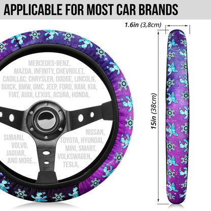 Galaxy Glaceon Eevee Evolution Car Steering Wheel Cover