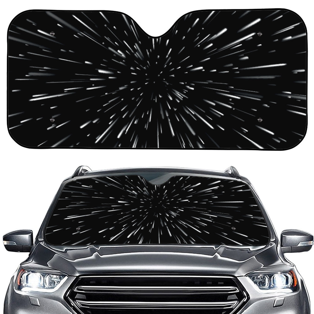 Galaxy Hyperspace Print Car Windshield Sun Shade