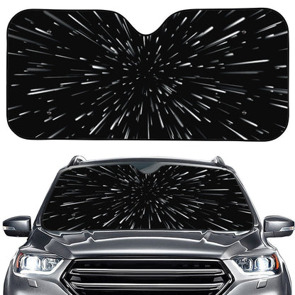 Galaxy Hyperspace Print Car Windshield Sun Shade