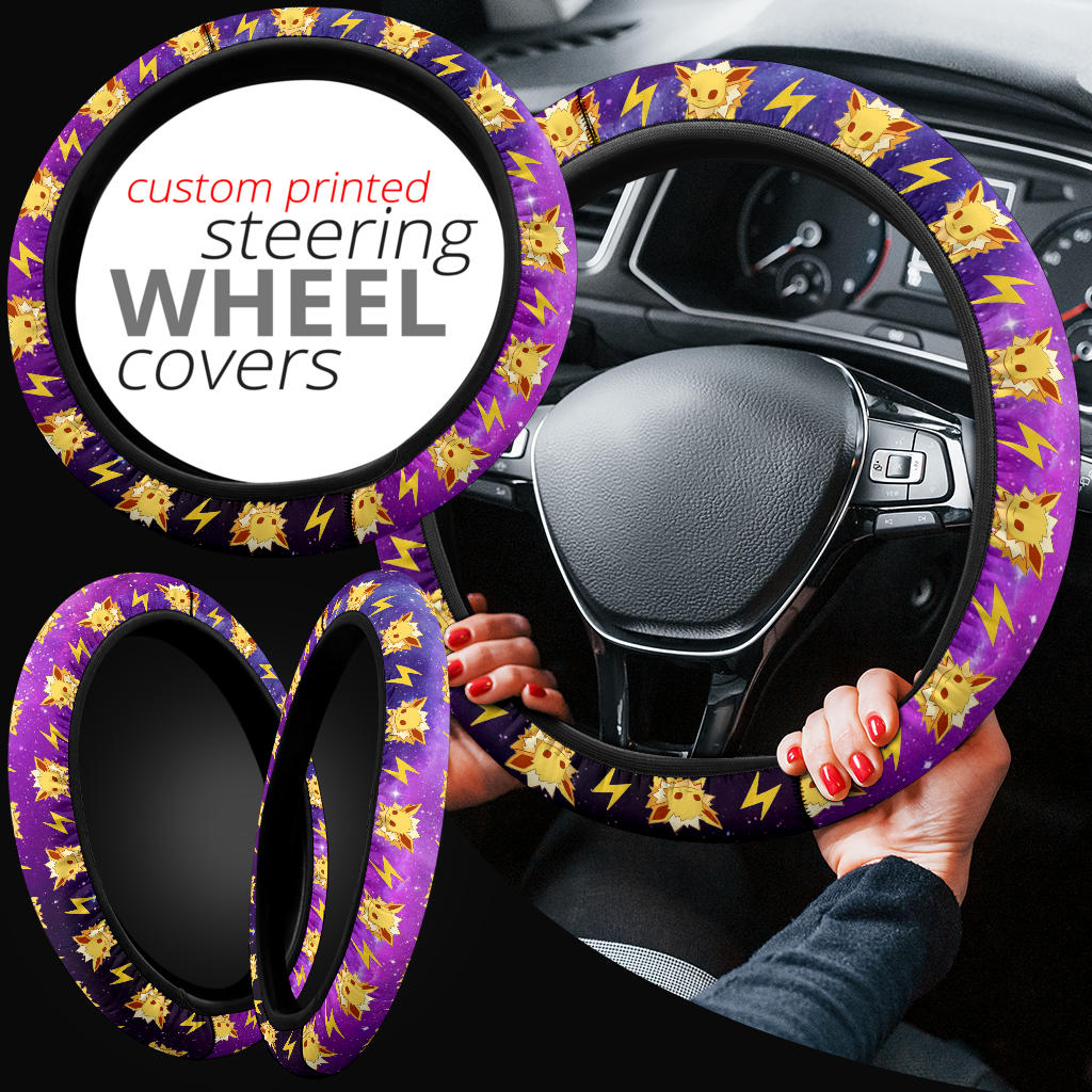 Galaxy Jolteon Eevee Evolution Car Steering Wheel Cover
