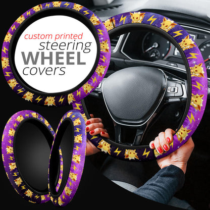 Galaxy Jolteon Eevee Evolution Car Steering Wheel Cover
