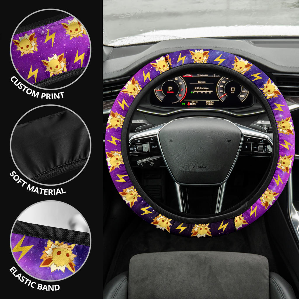 Galaxy Jolteon Eevee Evolution Car Steering Wheel Cover