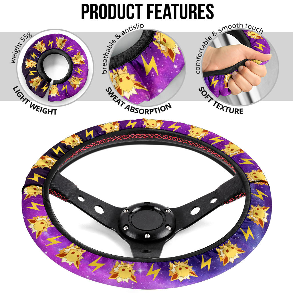 Galaxy Jolteon Eevee Evolution Car Steering Wheel Cover