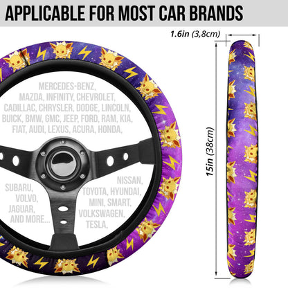 Galaxy Jolteon Eevee Evolution Car Steering Wheel Cover